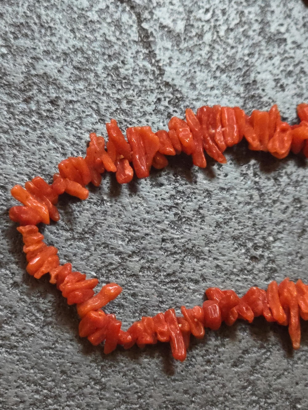 Vintage Natural Mediterranean Red Branch Coral Sterling Silver Necklace - Picture 2 of 4